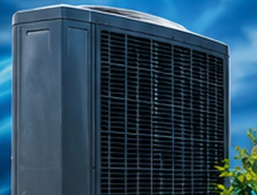 Outdoor HVAC system at a residential property